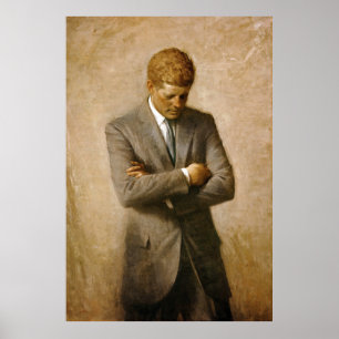 Póster John F Kennedy Retrato Oficial de Aaron Shikler