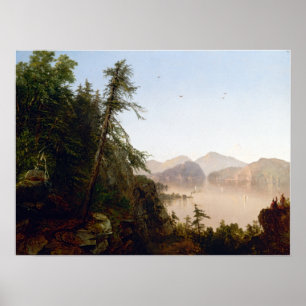 Poster John Frederick Kensett ao longo do Hudson