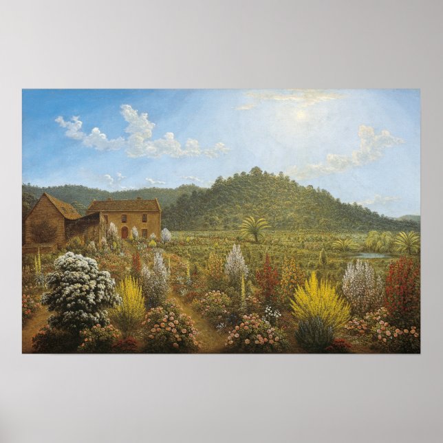 Poster John Glover -Artist's house + garden, Mills Plains (Frente)