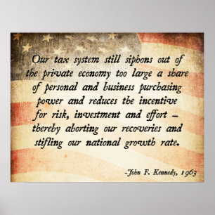 Poster John. Impostos de F Kennedy