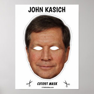 Poster JOHN KASICH Halloween Mask