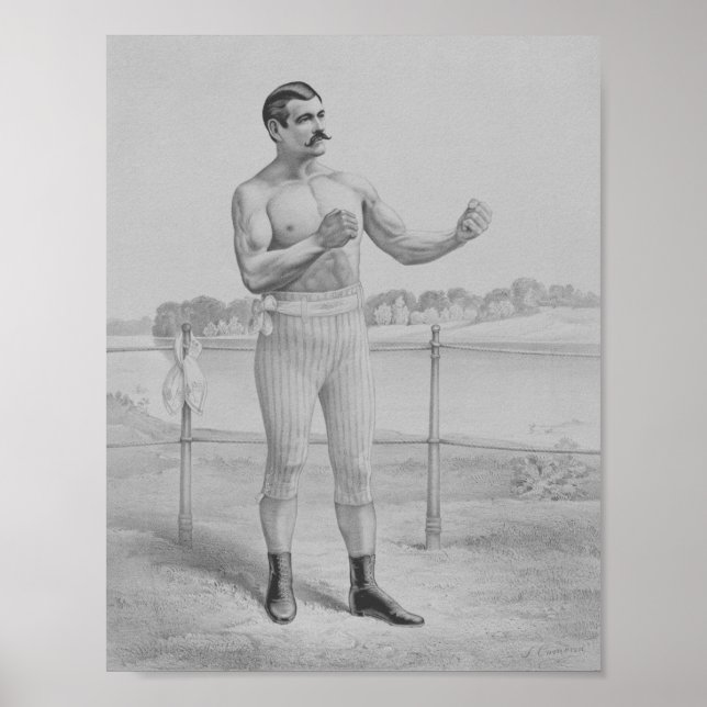 Poster John L. Sullivan - Bare-Knuckle Boxer (Frente)