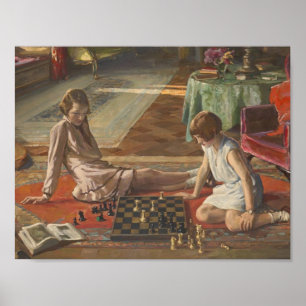 Poster John Lavery: Os jogadores de xadrez