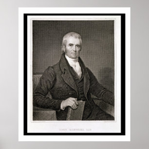 Póster John Marshall (1755-1835), gravado pelo calcinador