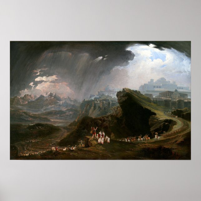 Poster John Martin Joshua Comprometendo o Sol a Ficar (Frente)