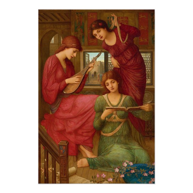 Póster John Melhuish Strudwick nos dias de ouro CC1056 (Frente)