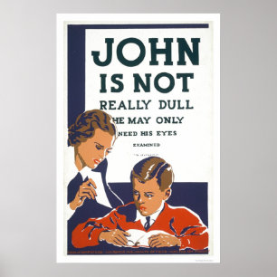 Póster John não é WPA 1937 maçante