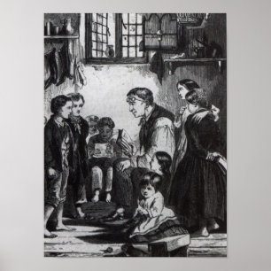 Poster John Pounds ensinando crianças em sua casa