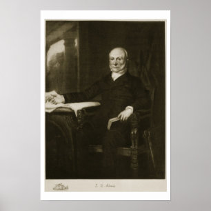 Póster John Quincy Adams, 6o presidente do Sta unido