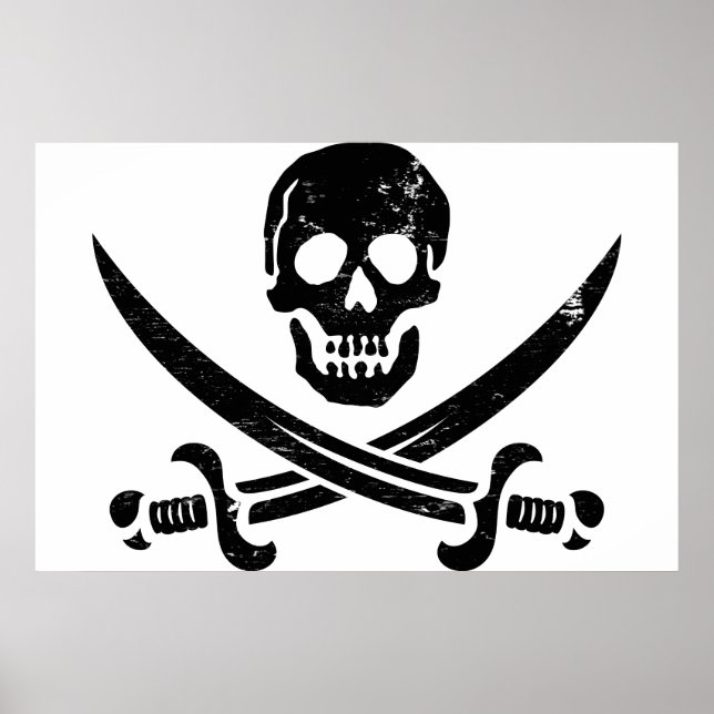 Póster John Rackham (Calico Jack) Pirata Flag Jolly Roger (Frente)