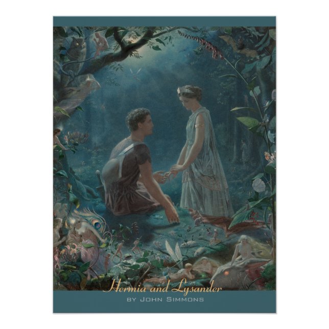 Póster John Simmons Hermia e Lysander MidSummer CC0754 (Frente)