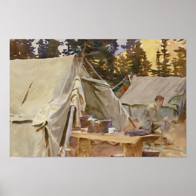 Poster John Singer Sargent - Campo no lago O'Hara (Frente)
