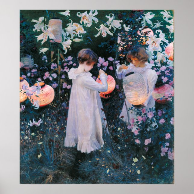 Póster John Singer Sargent Carnação Lily Lily Rosa (Frente)