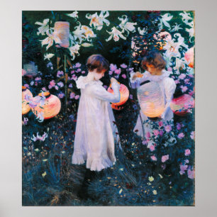 Póster John Singer Sargent Carnação Lily Lily Rosa