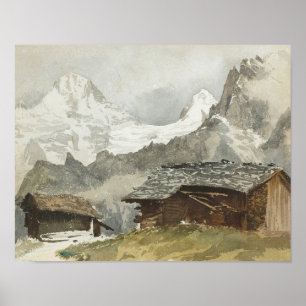 Poster John Singer Sargent - chalés, Breithorn, Murren