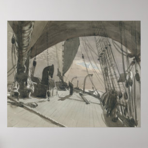 Poster John Singer Sargent - Convés de Navio em Lua