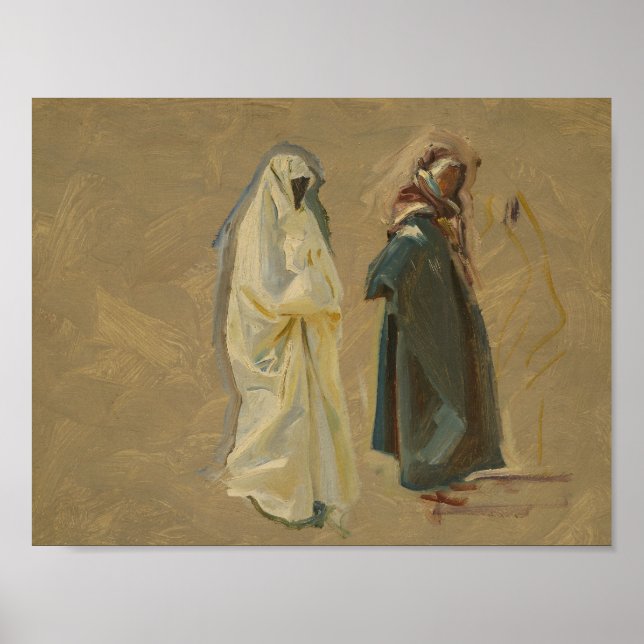 Poster John Singer Sargent - Estudo de Dois Beduínos (Frente)