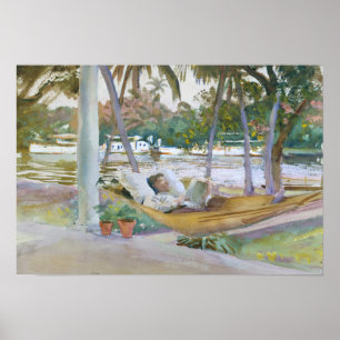 Poster John Singer Sargent - Figura em Hammock, Flórida