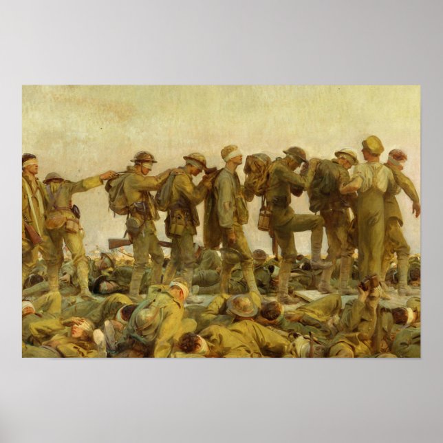 Póster John Singer Sargent - Gassed (Frente)
