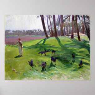 Poster John Singer Sargent Landscape com Goatherd