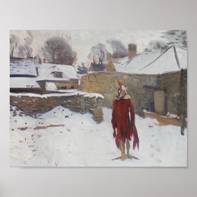 Poster John Singer Sargent - Mannikin na neve (Frente)