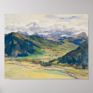 Poster John Singer Sargent - Open Valley, Dolomites