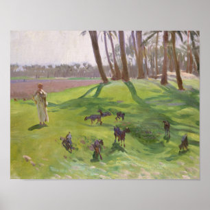 Poster John Singer Sargent - Paisagem com Goatherd
