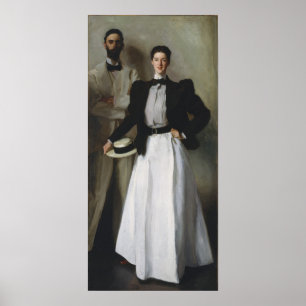 Poster John Singer Sargent - Retrato do Sr. & Sra. Stoke