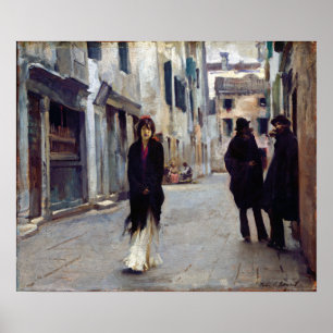 Poster John Singer Sargent Street em Veneza