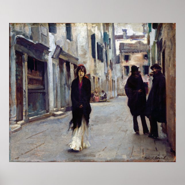 Poster John Singer Sargent Street em Veneza (Frente)