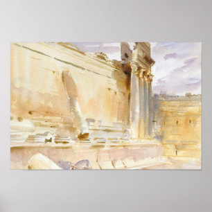 Poster John Singer Sargent - Templo de Baco, Baalbek