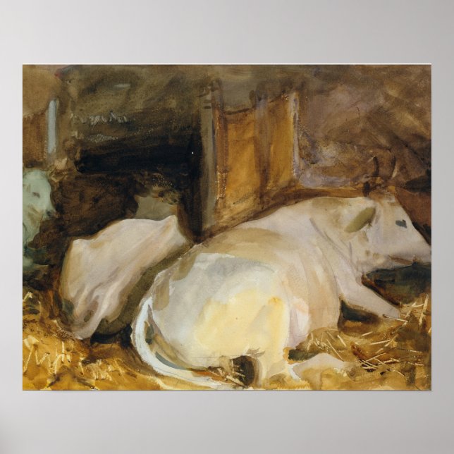 Poster John Singer Sargent - Três Oxen (Frente)