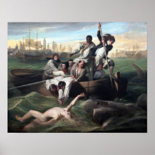 Poster John Singleton Copley Watson e o tubarão
