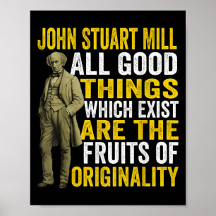 Poster John Stuart Mill Filósofo Citação Teac Filosofia