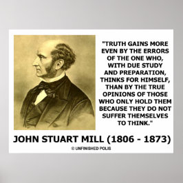 Póster John Stuart Mill Verdade Ganha Mais Por Erros De U