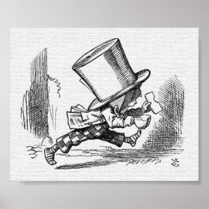 Póster John Tenniel, Alice Mad Odiadora da Terra Maravilh