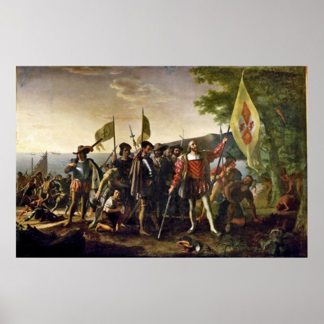 Póster John Vanderlyn Aterrissagem De Columbus (Frente)
