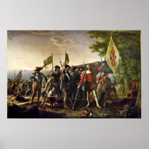 Póster John Vanderlyn Landing Of Columbus
