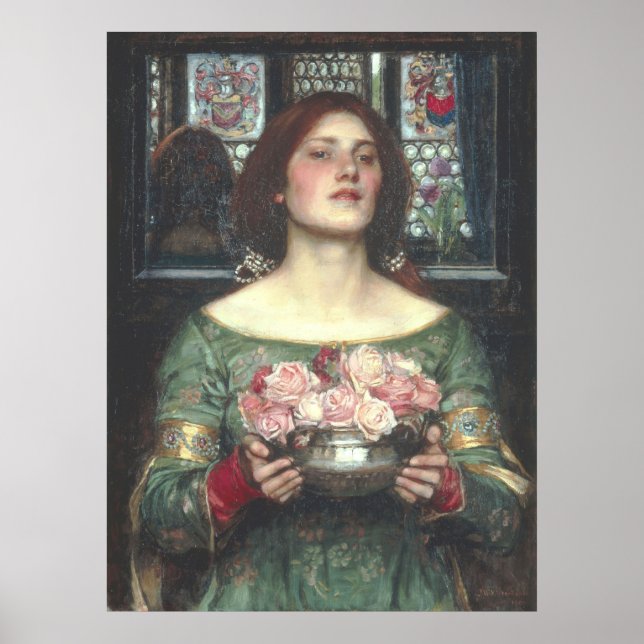 Poster John W Waterhouse - Gather Ye Rosebuds (1908) (Frente)