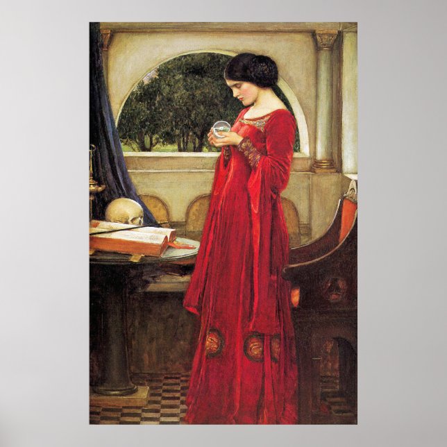 Póster John Waterhouse - The Crystal Ball (Frente)