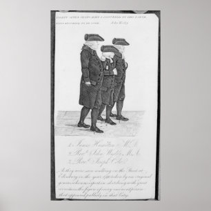 Póster John Wesley andando em Edimburgo entre James