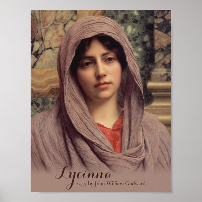 Póster John William Godward Lycinna CC0201 Linda Arte (Frente)