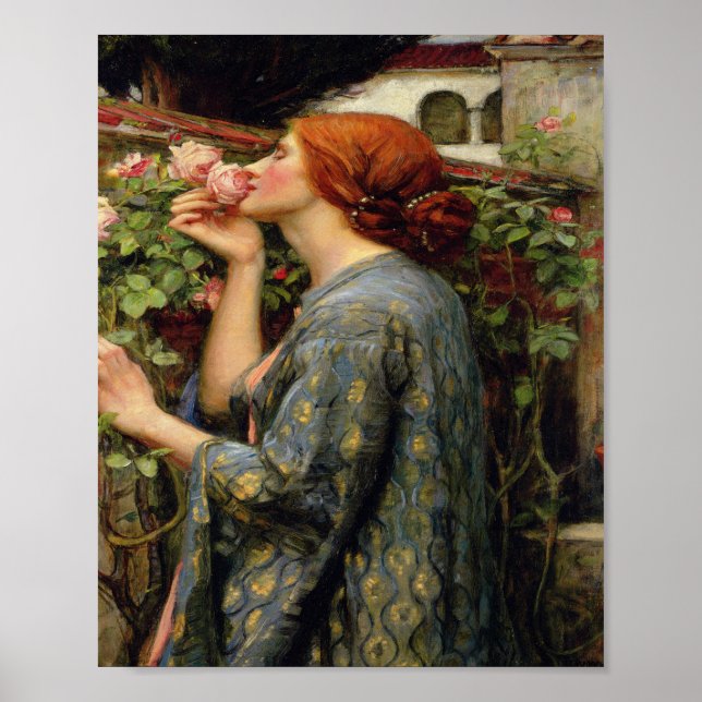 Poster John William Waterhouse - A Alma Da Rosa (Frente)