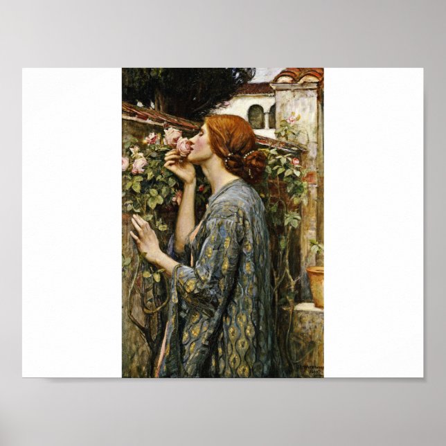 Poster John William Waterhouse - A Alma Da Rosa (Frente)