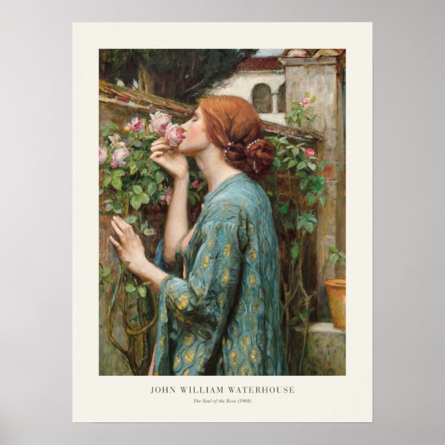 Poster John William Waterhouse A Alma da Rosa 1908 (Frente)