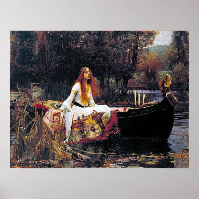 Poster John William Waterhouse A Senhora De Shalott (Frente)