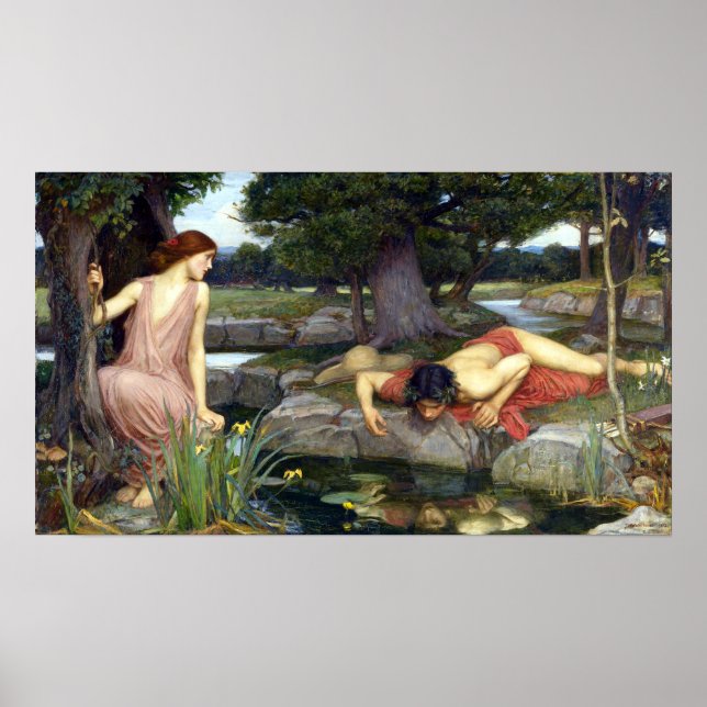 Póster John William Waterhouse Echo e Narcissus (Frente)
