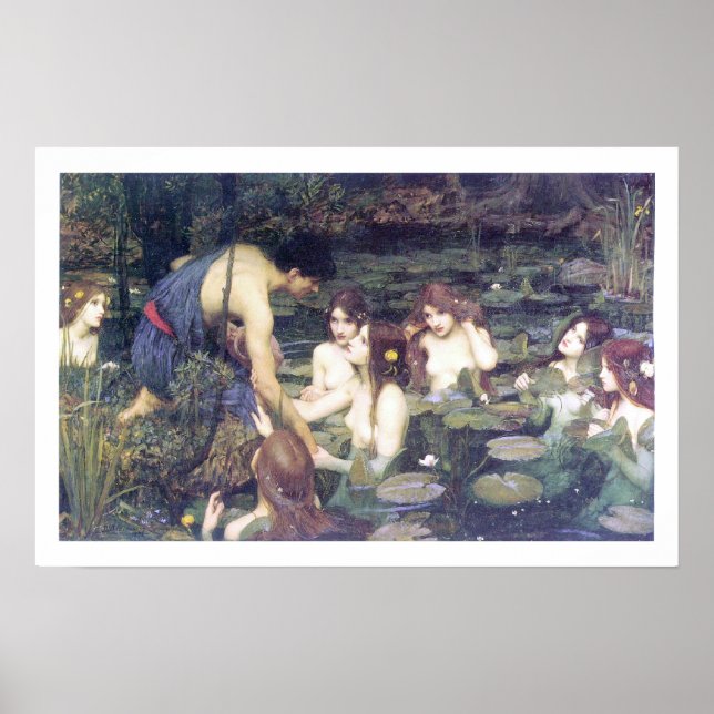 Poster John William Waterhouse - Hylas e Ninfhs (Frente)