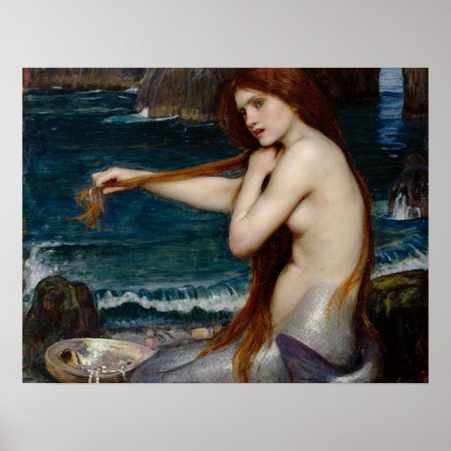 Poster John William Waterhouse Mermaid (Frente)