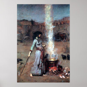 Poster John William Waterhouse o círculo mágico